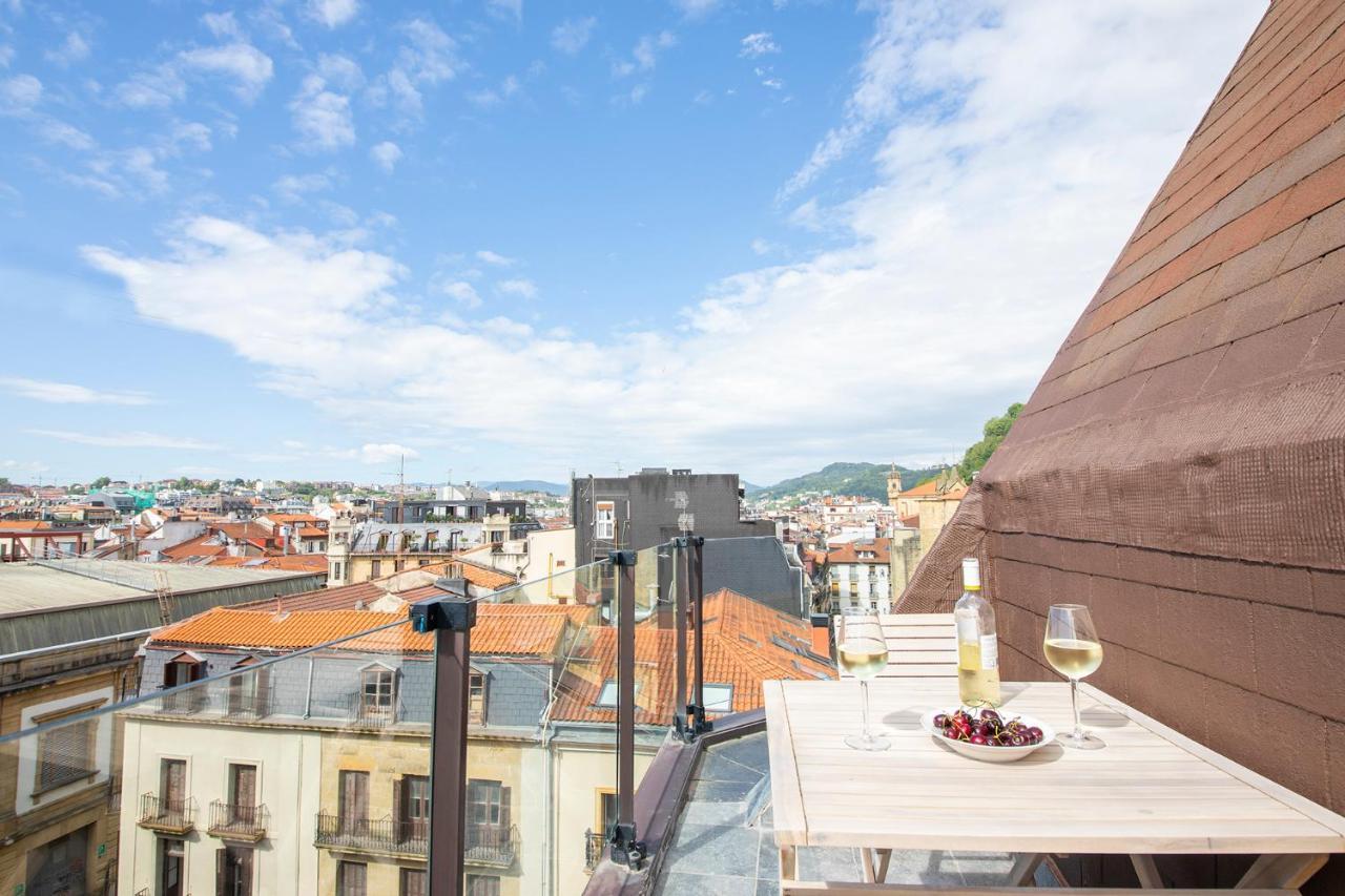 Apartamento Luxury Duplex Penthouse With Terrace-Old Town San Sebastián Exterior foto