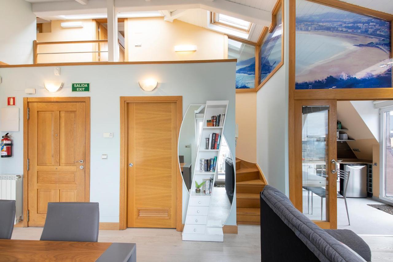 Apartamento Luxury Duplex Penthouse With Terrace-Old Town San Sebastián Exterior foto