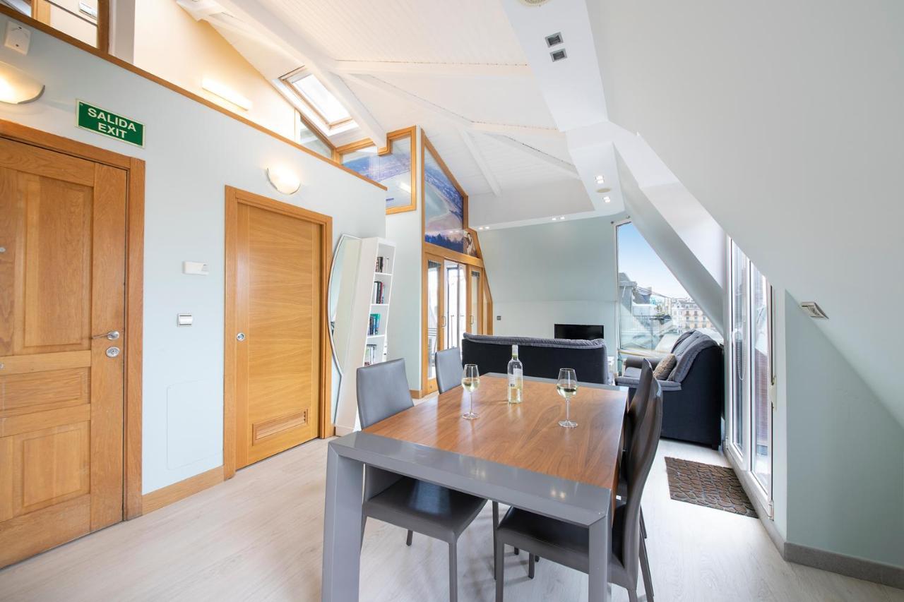 Apartamento Luxury Duplex Penthouse With Terrace-Old Town San Sebastián Exterior foto